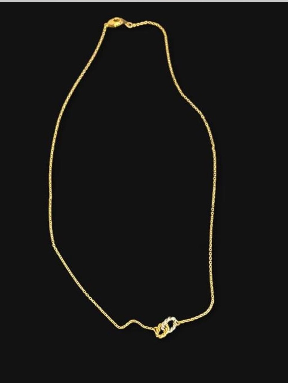 Costume Gold and silver locking Knot Pendant Necklace - Women's Jewelry